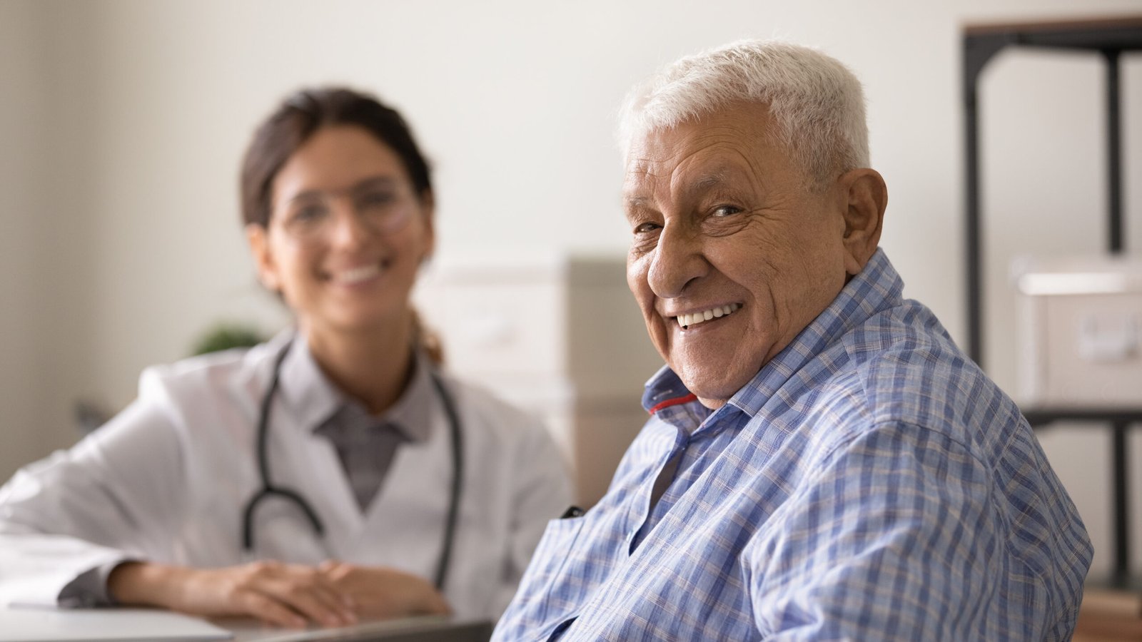 RETAINED DEATH BENEFIT - Happy optimistic senior man looking at camera with toothy smile