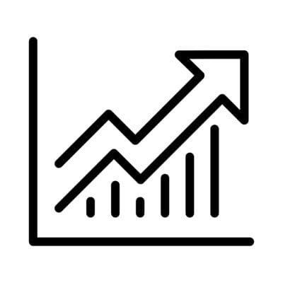 Growth icon in line style